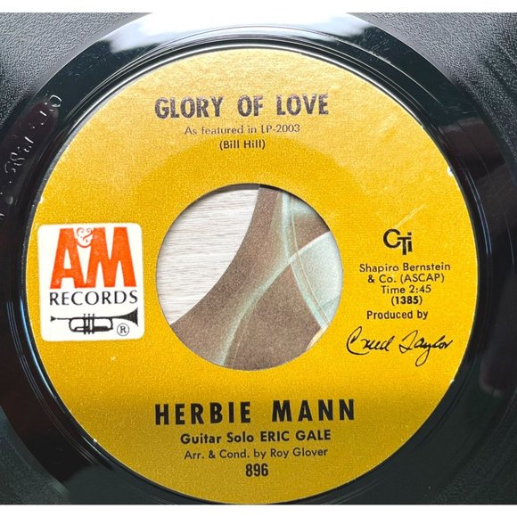 Herbie Mann Unchain My Heart / Glory of Love 45 Pop Record NM - Picture 3 of 4